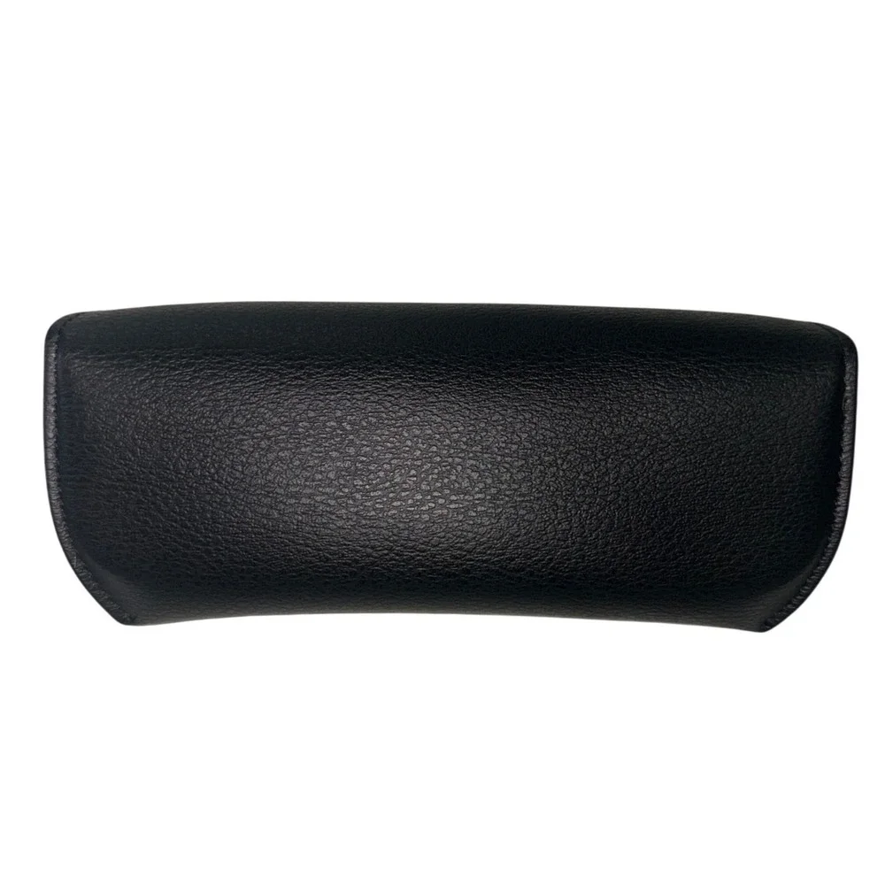 Ray-Ban Black Pebbled Faux Leather Sunglasses Case Snap Closure Luxottica